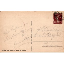 Carte Postale Ancienne Biarritz Port des Pêcheurs Bloc Frères