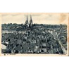 Carte postale ancienne de Bayonne montrant une vue générale du centre-ville et la cathédrale Sainte-Marie.