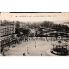 Carte postale ancienne de Bayonne montrant la Place d'Armes, les jardins et le kiosque à musique.