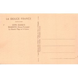Carte Postale Ancienne Biarritz Grande Plage Casino Éditions Yvon