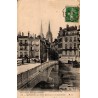 Carte postale ancienne de Bayonne montrant le Pont Marengo et la cathédrale Sainte-Marie en 1913.