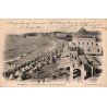 Carte postale ancienne de Biarritz montrant la Grande Plage animée et le Casino Municipal à la Belle Époque.