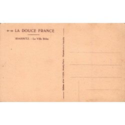 Carte Postale Ancienne Biarritz Villa Belza Éditions Yvon La Douce France