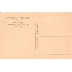 Carte Postale Ancienne Biarritz Côte des Basques Éditions Yvon