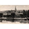 Carte postale ancienne de Bayonne montrant la Place d'Armes, la cathédrale Sainte-Marie et les quais de l'Adour.