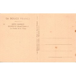 Carte Postale Ancienne Biarritz Le Rocher de la Vierge Yvon