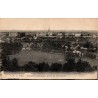 Carte postale ancienne de Pau montrant un panorama de la ville depuis Guindalos, avec correspondance manuscrite de 1928.