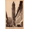 Carte postale ancienne de Bagnères-de-Bigorre montrant la Tour des Jacobins dans le centre historique.