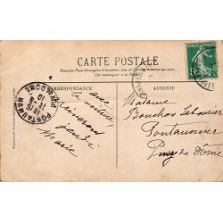 Carte Postale Ancienne Lourdes Prêche devant le Rosaire 1910