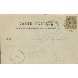 Carte Postale Ancienne Lourdes Grotte Notre-Dame Lagrave-Martin 1901