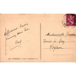 Carte Postale Ancienne Pont Napoléon Luz-Saint-Sauveur 1932