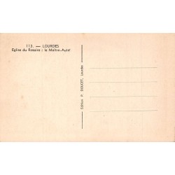 Carte Postale Ancienne Lourdes Église du Rosaire Maître-Autel P Doucet