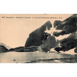 Carte postale ancienne du lac de l'Eychauda dans le massif du Pelvoux, Hautes-Alpes