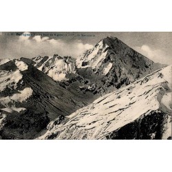 Carte postale ancienne de Barèges montrant le Pic du Midi de Bigorre vu depuis Marmajou