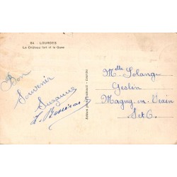 Carte Postale Ancienne Lourdes Château fort et Gave Raymond