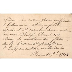 Carte Postale Ancienne Benoît XV Agnus Dei Dona Nobis Pacem 1914