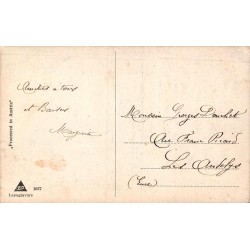 Carte postale ancienne scène pastorale berger moutons Lepogravure