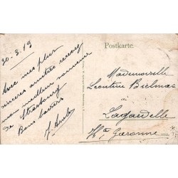 Strasbourg Cathédrale Notre-Dame Münster carte postale ancienne 1919