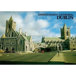 Carte postale moderne de la Christ Church Cathedral de Dublin en Irlande.
