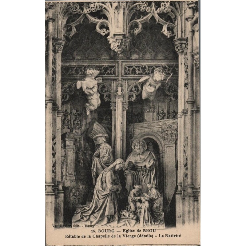 15 - BOURG - Eglise de BROU - Rétable de la chapelle de la Vierge - La Nativité