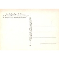 Carte Postale Moderne Monaco Jardin Exotique Palais Princier ESTEL