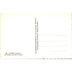 Carte postale ancienne Château de Vayres – Entrée principale (Gironde)