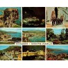 Carte postale moderne multivues de Monaco et Monte-Carlo avec le Rocher, le Casino, le Palais Princier et oblitération de 1977.
