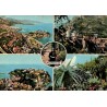 CPM  multivues de Monaco avec Palais Princier, Rocher, Jardin Exotique, timbre Rainier III et flamme Radio Monte-Carlo de 1967.