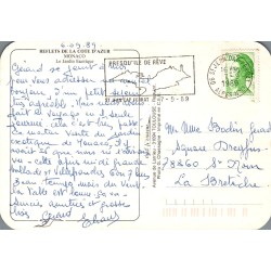 Carte Postale Moderne Monaco Jardin Exotique La Cigogne 1989