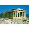 Carte Postale Moderne d'Athènes représentant le Parthénon sur l'Acropole, voyagée en 2002 avec timbre grec.