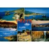 Carte Postale Moderne multivues de Crète avec Knossos, gorges de Samaria, plages et ports de l'île.