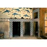 Carte Postale Moderne représentant le Mégaron de la Reine et la Fresque aux Dauphins du palais de Cnossos en Crète.