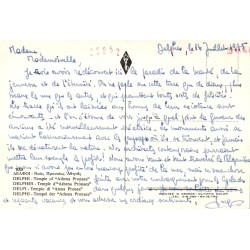 Carte Postale Ancienne Delphes Temple d'Athéna Pronaia Olympic Color