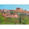Carte postale ancienne en couleurs montrant l'Acropole d'Athènes avec le Parthénon, timbre grec et oblitération de 1981