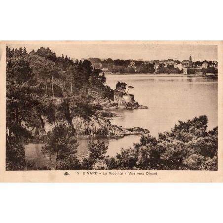 Carte postale ancienne Dinard – La Vicomte, vue vers Dinard