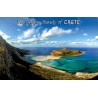 Carte postale du lagon de Balos en Crète avec l'île de Gramvoussa, voyagée en 2016 avec timbre grec