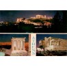 Carte Postale Moderne d'Athènes montrant le Parthénon, l'Érechthéion et le temple d'Athéna Nikè de nuit