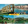 Carte Postale Moderne montrant quatre vues de Kavala avec l'aqueduc ottoman, le port et la vieille ville.