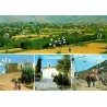 Carte Postale Moderne du plateau de Lassithi en Crète avec moulins à vent, église et scènes rurales.