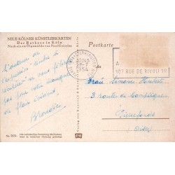 Carte Postale Ancienne Cologne Rathaus Paul Geissler