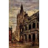 Carte Postale Ancienne illustrée du Rathaus de Cologne d'après une peinture de Paul Geissler.