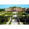 CPSM du château du Belvédère à Vienne avec vue panoramique sur le palais baroque et ses jardins.