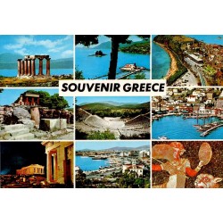 CPSM multivues Souvenir Grèce monuments antiques.