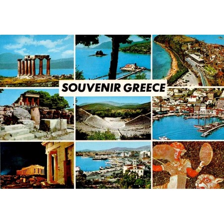 CPSM multivues Souvenir Grèce monuments antiques.