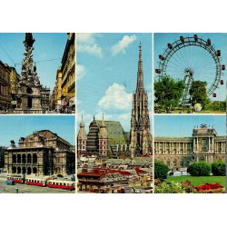 Vienne multivues monuments Autriche Carte Postale Moderne CPM