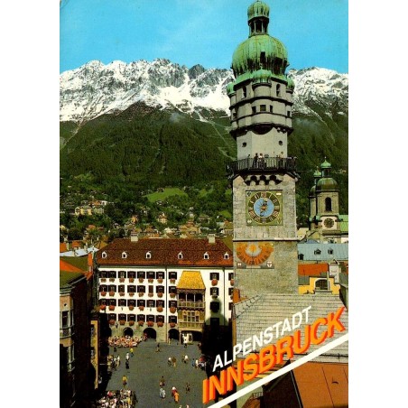 Innsbruck Stadtturm Goldenes Dachl Tyrol Carte Postale Moderne CPM