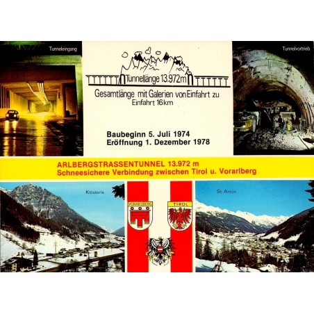 Tunnel routier Arlberg Tyrol Carte Postale Moderne CPM