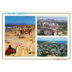 CPM multivues Costa da Caparica Portugal avec plages et panoramas