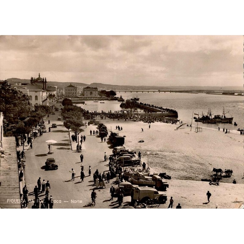 CPSM Figueira da Foz Doca Norte port Portugal 1957