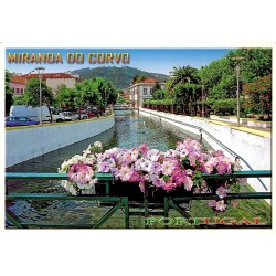 Carte postale CPM de Miranda do Corvo avec le Rio Alheda au Portugal